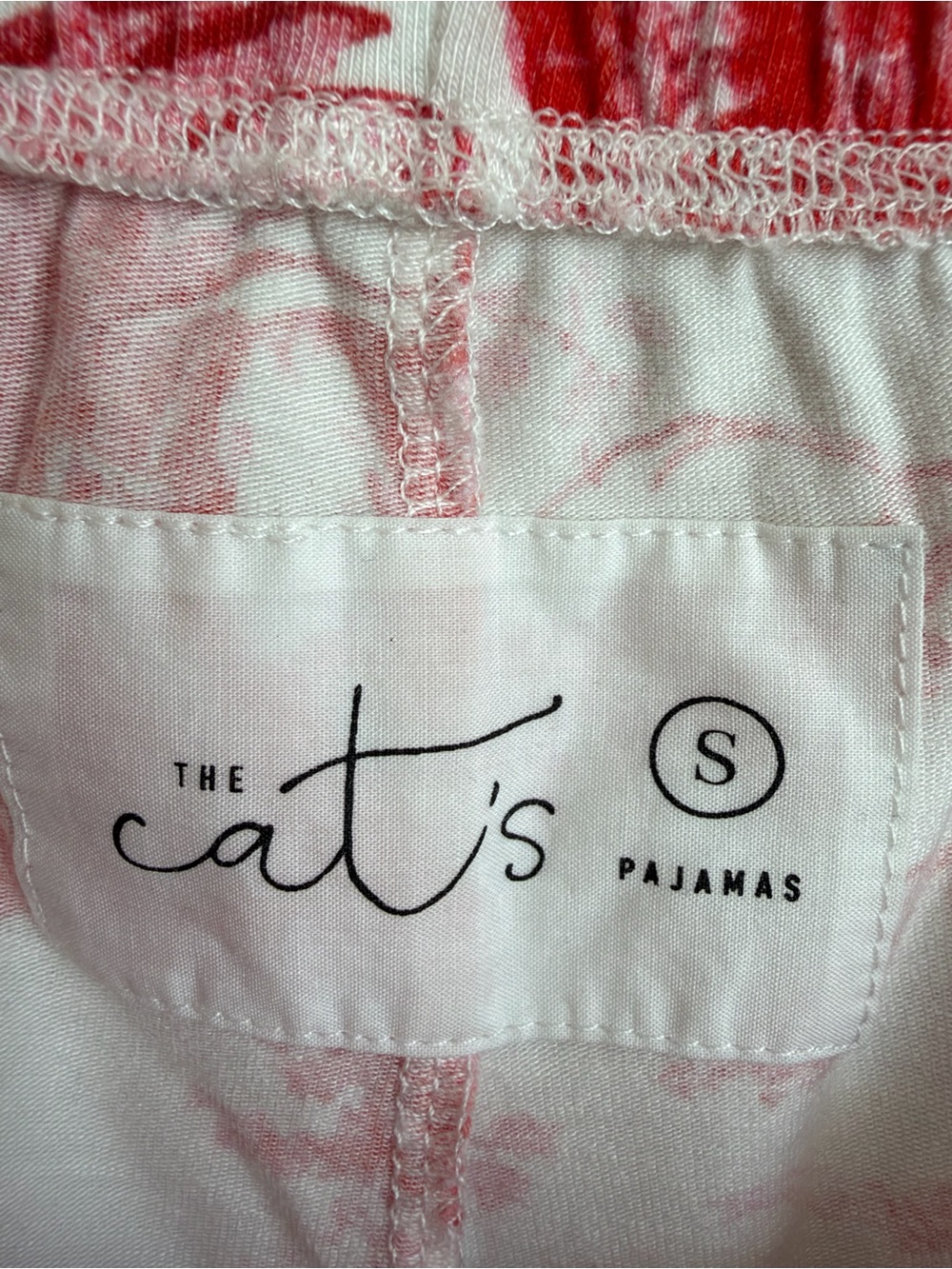 The Cat's Pajamas Idle Hours Red Toile Pima Knit Pajama Set Small Long Sleeve - Picture 15 of 16